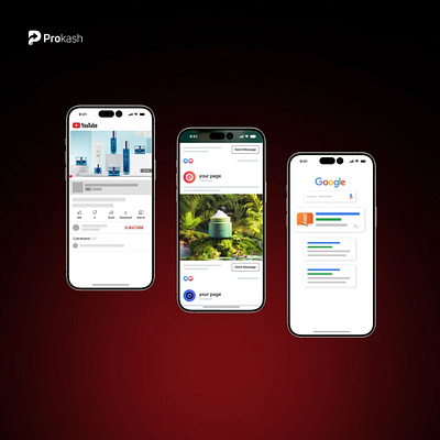 Engage, connect on Facebook, YouTube, and Google with Prokash. animation motion graphics