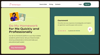 Writerique | Landing page design landing landing page ui website