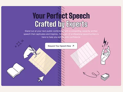 Speechy | Speech Writing Web Service design landing landing page ui website