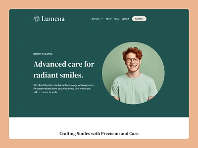 Lumena – A Classic, Refined Brand for Modern Dentistry - Website branding clinic dentist dentistry design doctor web health healthcare landing page landingpage logo medical medical web medicine mobile ui ux web web design website