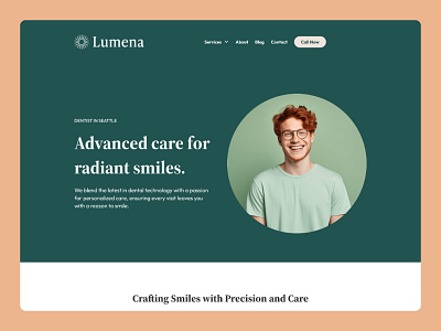 Lumena – A Classic, Refined Brand for Modern Dentistry - Website branding dentist dentistry design health healthcare logo medical mobile typography ui ux web web design website