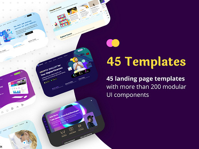 Modern Landing Page Collection 3d cloud company profile corporate finance fintect front end homepage html illustration landing page material design medical platform saas single page ui ux wallet website