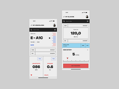 Healthcare blood app app design ui ux