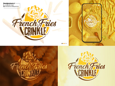 French Fries Crinkle 3d animation branding design food logo frech fries french fries logo fries logo graphic design illustration logo modern modern logo motion graphics ui vector yummy