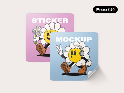 Glossy Stickers Mockup download free freebie glossy label label mockup matte mockup paper photoshop pixelbuddha psd square sticker sticker mockup stickers sticky tag tag mockup template