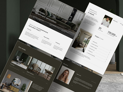 WEBSITE FOR COMPLEX APARTMENT RENOVATION apartment design site ui ux web design website webstudio