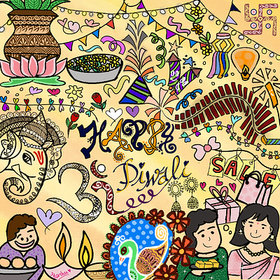 Diwali Festivity digital art illustration