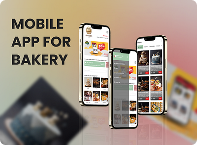 Bakery App 3d andriod animated baked food bakery bakery webdesign branding cookie delivery ecommerce website food home page landing page mobile app mobile interfsce restaurant resturant ui uiux ux website ui