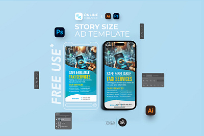 Professional Taxi Service Instagram Story city transport instagram story modern design professional design ride sharing social media design taxi booking taxi service transportation