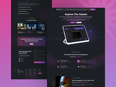 Zenith AI - Ai Powered Content Generator Figma Template ai powere ai powere content generator contnet generator ui