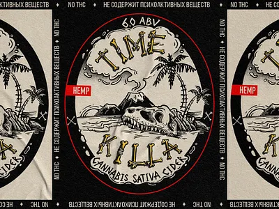 Time Killa apple beer branding cider digitalart graphic design illustration label bottle packaging