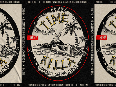 Time Killa apple beer branding cider digitalart graphic design illustration label bottle packaging