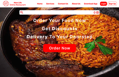 NEW LIFE ONLINE RESTURANT WEBSITE food ui ui design user experience ux web design website