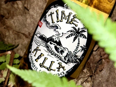 Time Killa - Illustration Label Design apple art beer bottle cider digitalart graphic design illustration label label design label design bottle wine