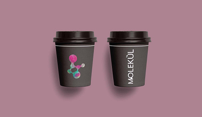 Molekul hot chocolate and coffee cup brand identity branding café chocolate branding coffee branding coffee cup coffee shop conceptual design considered branding craftmanship graphic design logo luxury branding merch merchandise minimal aesthetic packaging stylish