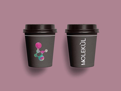 Molekul hot chocolate and coffee cup brand identity branding café chocolate branding coffee branding coffee cup coffee shop conceptual design considered branding craftmanship graphic design logo luxury branding merch merchandise minimal aesthetic packaging stylish