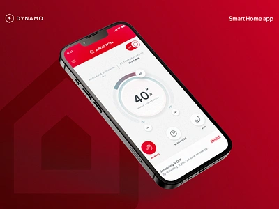 Ariston NET app: Simplified Home Temperature Control graphic design interaction design product design smart home smart home app smart home design ui ux design ux ui design