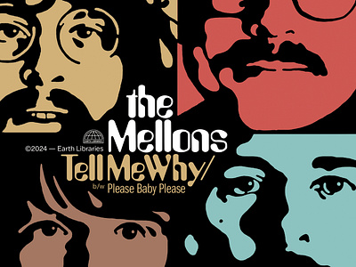 New Mellons Vinyl! 45 album art graphic design music psychedelic rock and roll the mellons vinyl