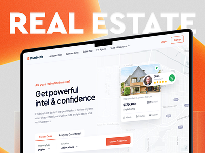 DoorProfit: Your Gateway to Real Estate Investment Success agent analysis bangladesh branding business design illustration investment landing page market minimalist design modern design property investor real estate real estate entrepreneur real estate professional service ui user experience web design