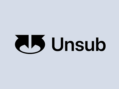 Unsub app arrow brand branding clean design icon letter logo u ui