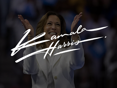 Kamala Harris artwork authentic brushlettering calligraphy flow graphic design handlettering harris kamala lettering logo president script signature type usa