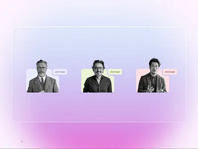 Our Team - UI Kit for Landing Page 3d animation card design and development graphic design hover landing page mobile app motion graphics our team prototype saas ui uidesign uikit uiux uxdesign web development