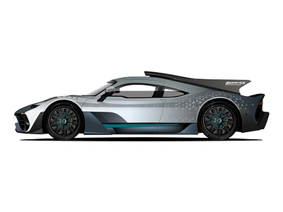 Mercedes-AMG Project ONE amg car germany illustration mercedes racing vector