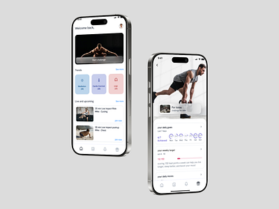 A platform for Fitness design fitness gym ui ux workout