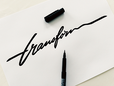 transform authentic brush calligraphy custom flow handlettering handtype identity lettering logo logomaker script signature transform type unique zen