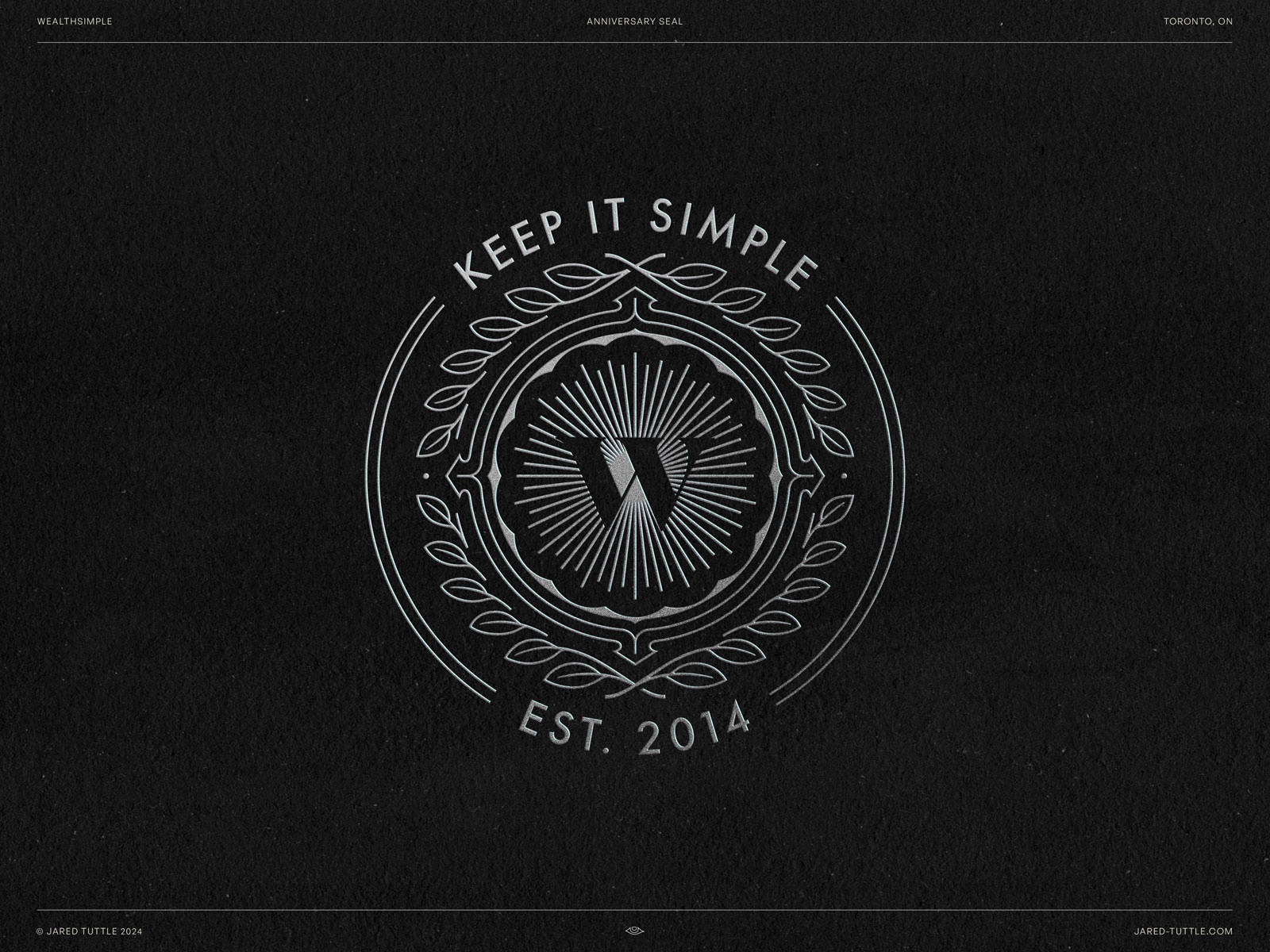 Wealthsimple branding design embroidery graphic design linework logo seal vector