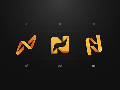 N + Energy Logo Concepts brand branding concept design gradient identity logo logo design logo exploration logo gradient mark orange vector