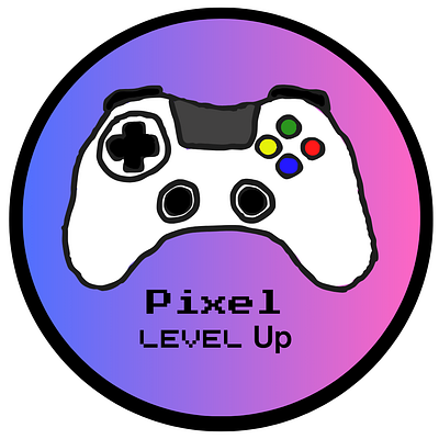 Pixel Level Up - Gaming Blog Logo Design art design blog blog branding branding canva creative logo design digital art dribble showcase figma game design gaming gaming logo graphic design illustration logo modern logo pixel level up tach blog