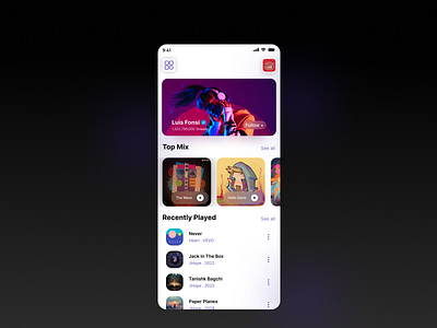 Music App mobile ui music ui