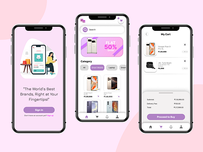 Ecommerce Mobile App UI Design ui