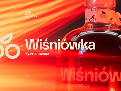 Wiśniówka by Piechówka - Cherry packaging design bottle cherry design opakowanie packaging selfmade vodka wiśniówka