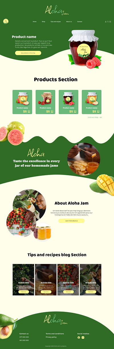 Aloha Jam design ui ui design ux ux design web design