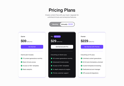 Pricing Section figma landing page uiux user experience user interface