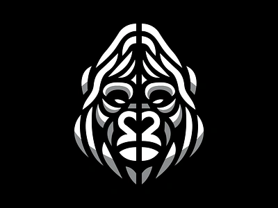 LOGO - GORILLA banana branding design forest gorilla gorille graphic design icon identity illustration jungle logo marks monkey symbol ui