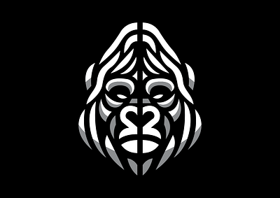 LOGO - GORILLA banana branding design forest gorilla gorille graphic design icon identity illustration jungle logo marks monkey symbol ui