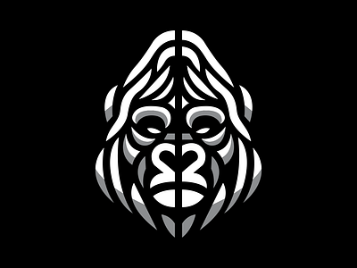 LOGO - GORILLA banana branding design forest gorilla gorille graphic design icon identity illustration jungle logo marks monkey symbol ui