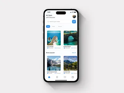 A Platform for Travel Discovery app discover travel ui ux