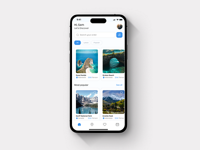 A Platform for Travel Discovery app discover travel ui ux