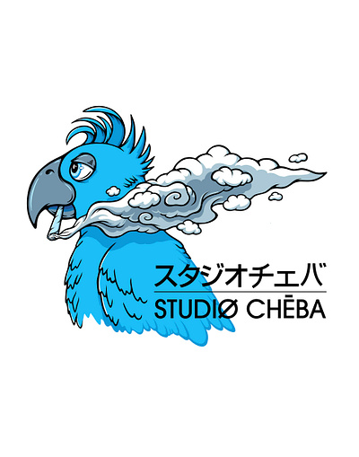 Studiø Cheba akira anime bird branding cheba chebahut fresco ghibli illustration japanese mascot parrot studioghibli vector