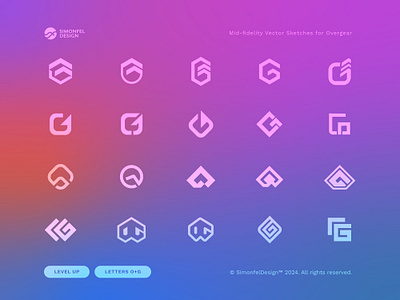 OG Logomark Vector Sketches ai collection concepts crypto exploration letter g letter o level up leveling logomarks og og monogram progress saas service sketches tech upgrade web3 wow