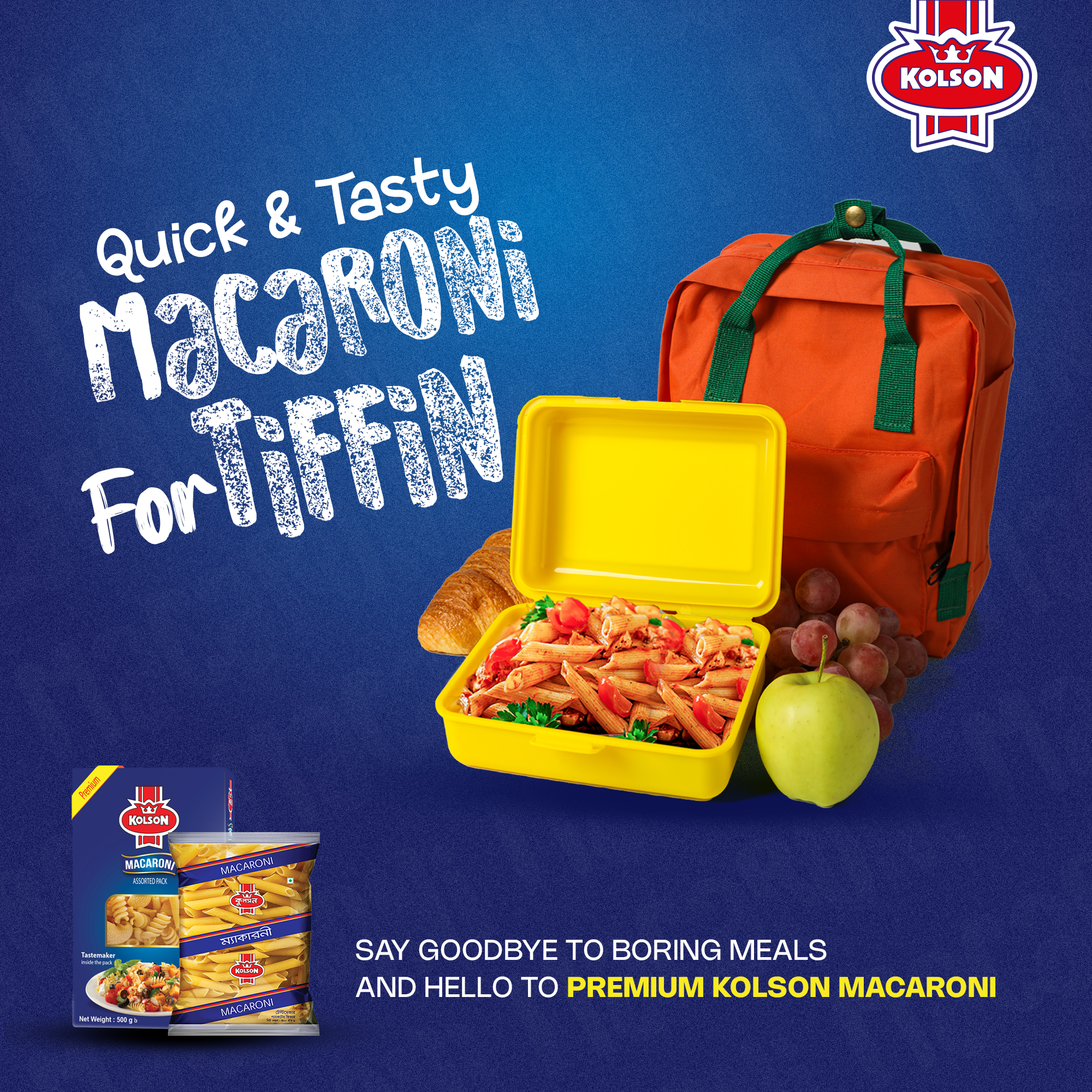 Kolson Macaroni Social Media Post Design branding facebook graphic design social media social media post design