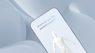 Healthcare - Symptom tracker | Mobile app concept 3d animation concept design futuristic gradient health layout minimal productapp record uxui visual