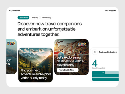 TravelFusion: Uniting Explorers and Destinations branding ui