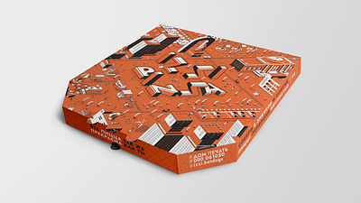 IzzI Pizza package branding graphic design