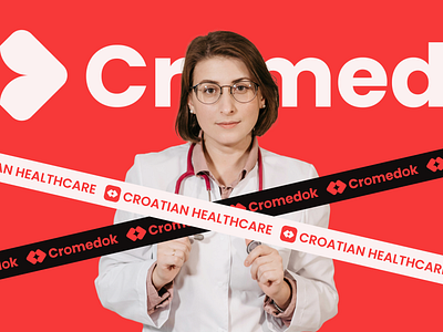 Brand Identity - Cromedok app branding croatia cromedok graphic design healthcare heart logo minimal mockup modern red saas ui ux web webapp