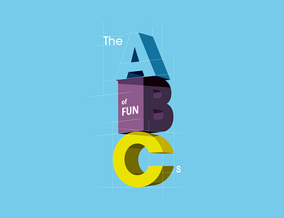 3D retro letters 3d abcs experiment illustration retro